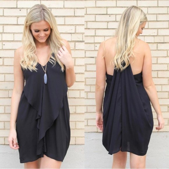 Impeccable Pig Black Slip Dress Black - Picture 1 of 5